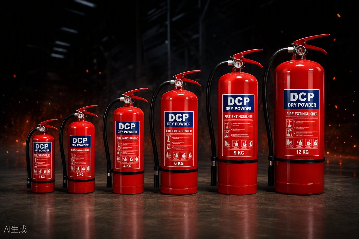 Portable fire extinguishers ready for supply and servicing