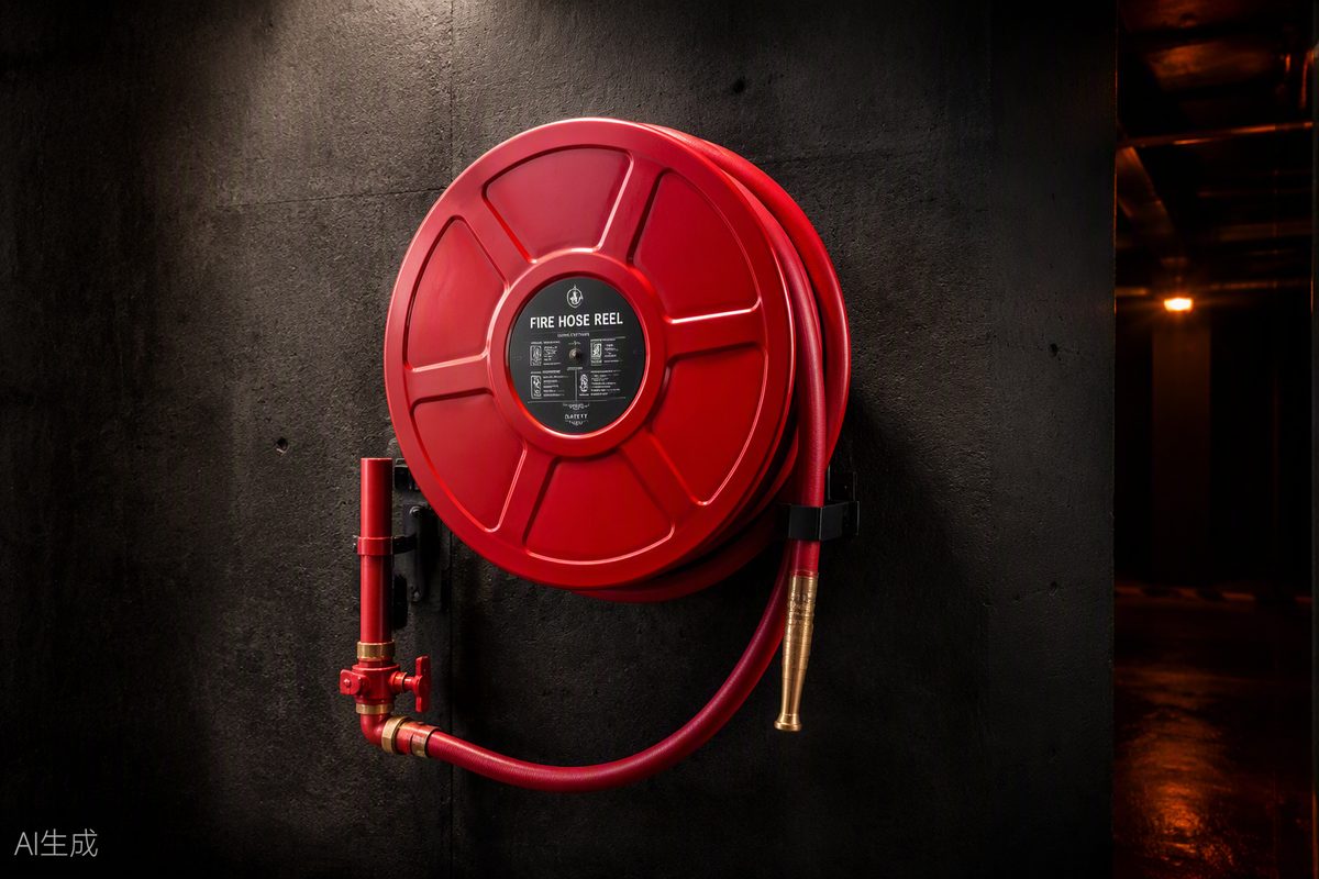 Wall-mounted fire hose reel